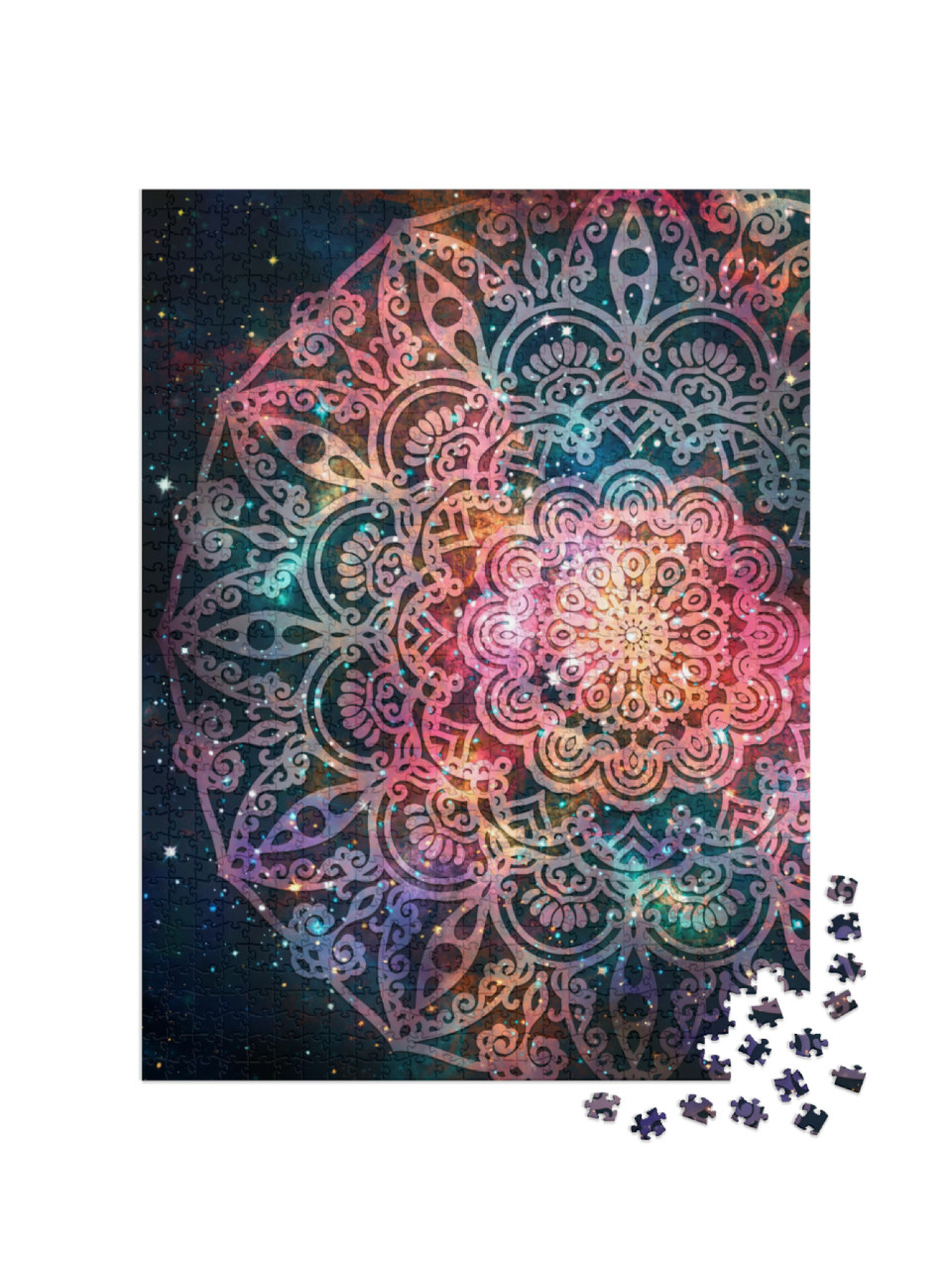 Abstract Ancient Geometric Mandala Graphic Design with St... Jigsaw Puzzle with 1000 pieces