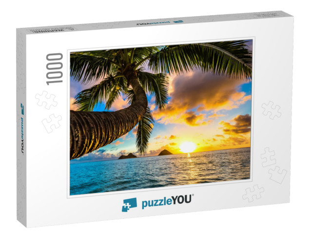 Beautiful Lanikai, Kailua Sunrise in Hawaii... Jigsaw Puzzle with 1000 pieces