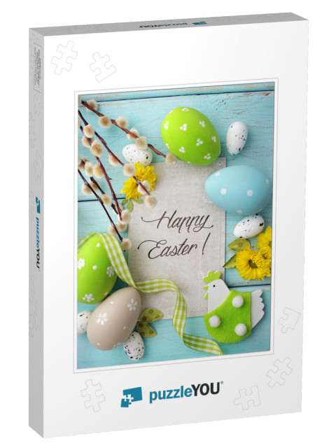 Colorful Easter Eggs & Spring Flowers... Jigsaw Puzzle