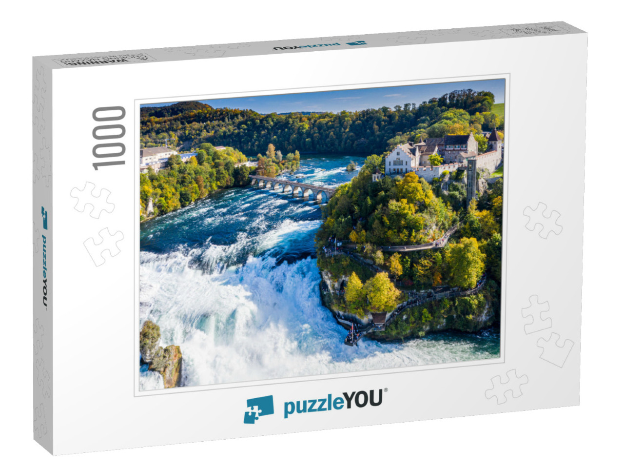 Rhine Falls or Rheinfall, Switzerland Panoramic Aerial Vi... Jigsaw Puzzle with 1000 pieces