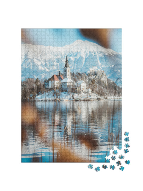 Beautiful View of Famous Bled Island Blejski Otok At Scen... Jigsaw Puzzle with 1000 pieces