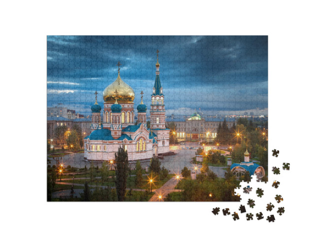 Assumption Cathedral in Omsk, Russia... Jigsaw Puzzle with 1000 pieces