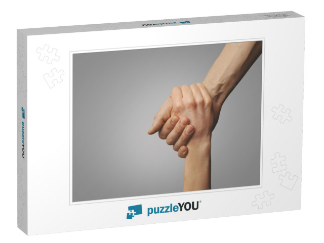 Help Friend Through a Tough Time. Rescue Gesture. Support... Jigsaw Puzzle