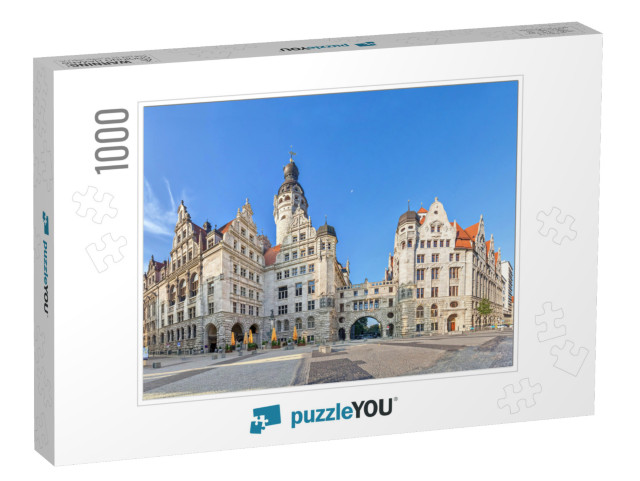 View on New Town Hall Neues Rathaus from Burgplatz Square... Jigsaw Puzzle with 1000 pieces