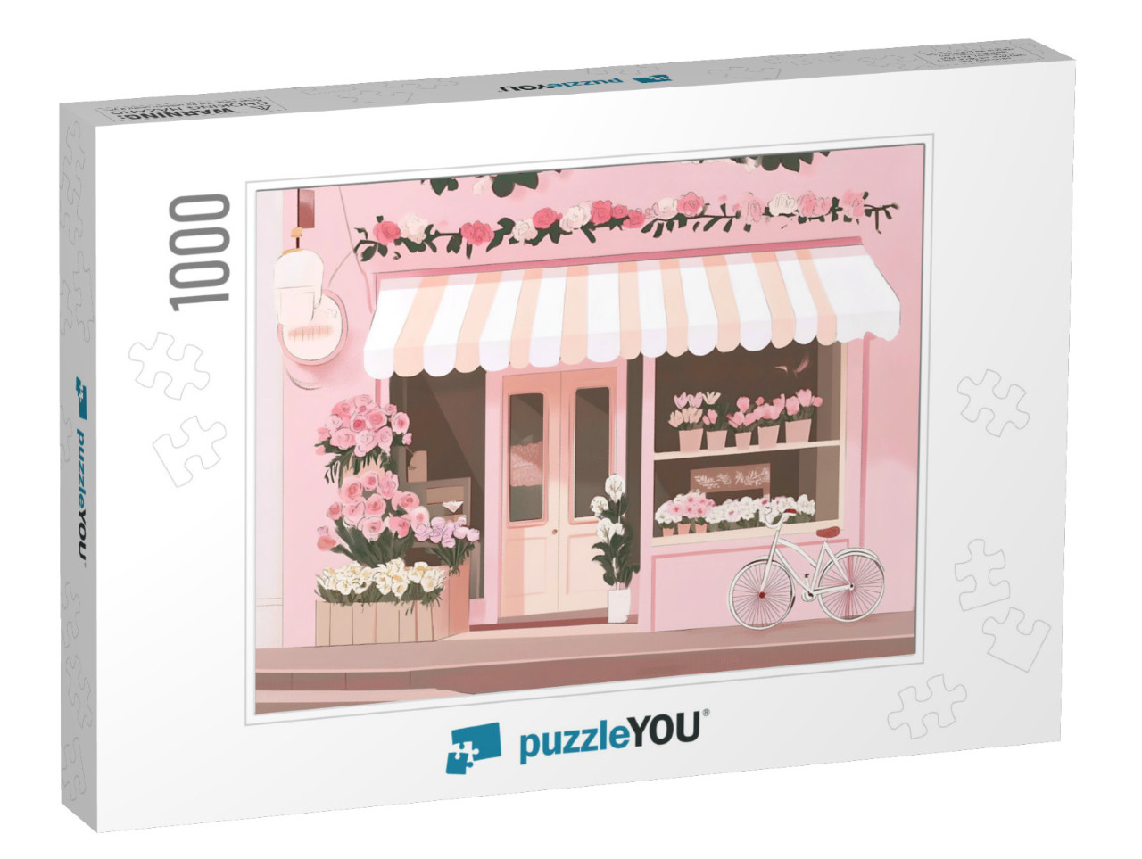 Pink Flower Shop Jigsaw Puzzle with 1000 pieces