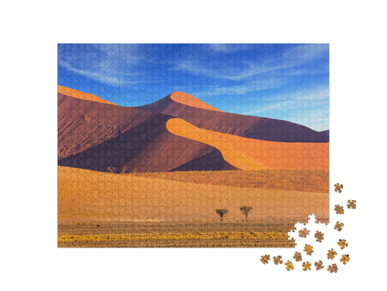 Sharp Border of Light & Shadow Over the Crest of the Dune... Jigsaw Puzzle with 1000 pieces