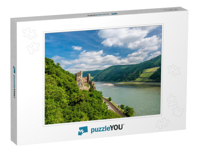 Rheinstein Castle At Rhine Valley Rhine Gorge in Germany... Jigsaw Puzzle