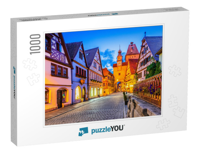 Rothenburg, Germany. Medieval Town of Rothenburg Ob Der T... Jigsaw Puzzle with 1000 pieces