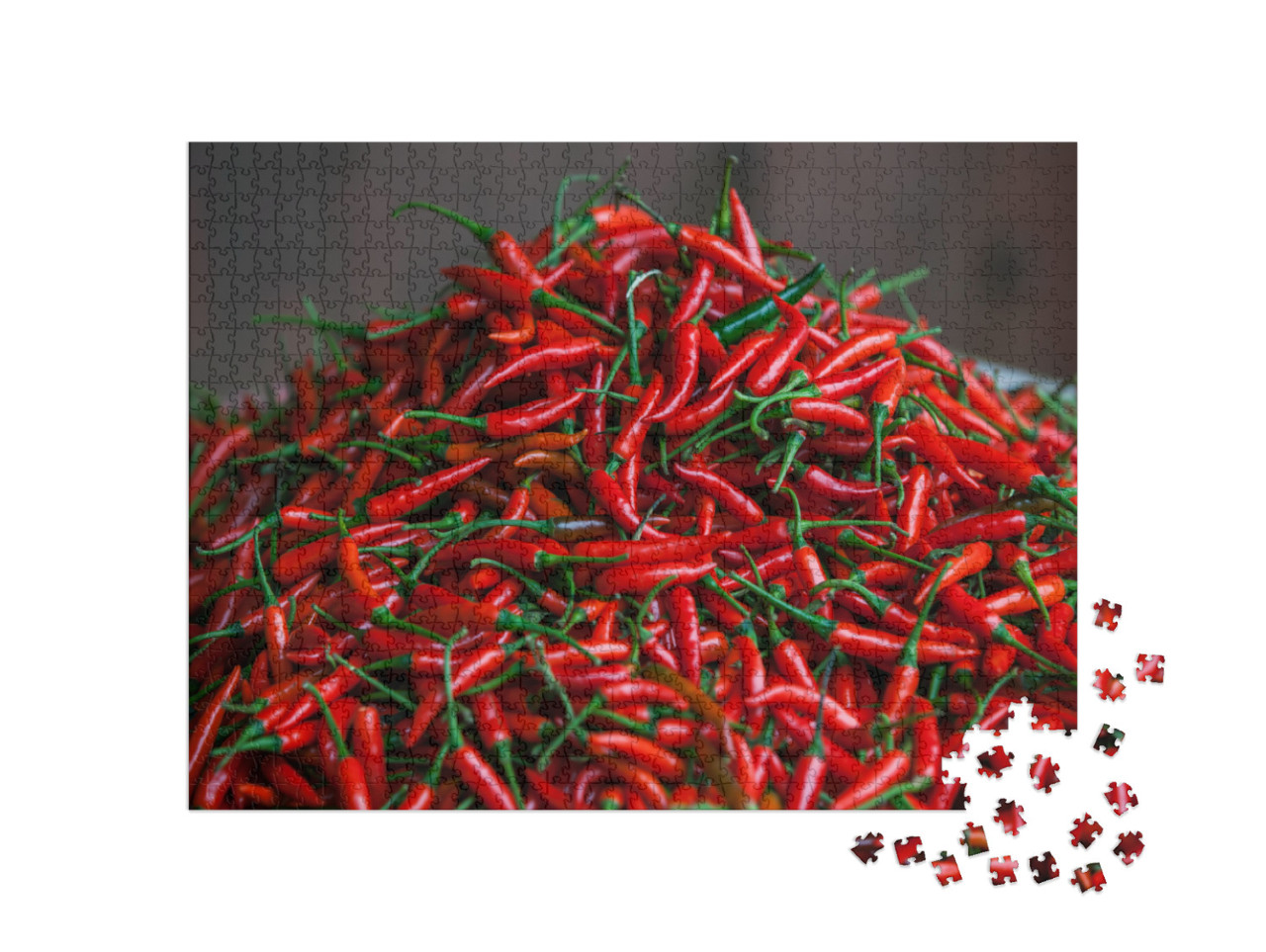 Red Chili Pepper At a Street Market, Vietnam... Jigsaw Puzzle with 1000 pieces