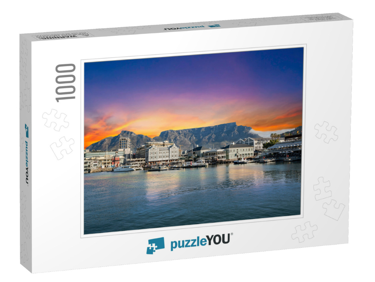 Table Mountain Waterfront Boats & Shops in Cape Town Sout... Jigsaw Puzzle with 1000 pieces