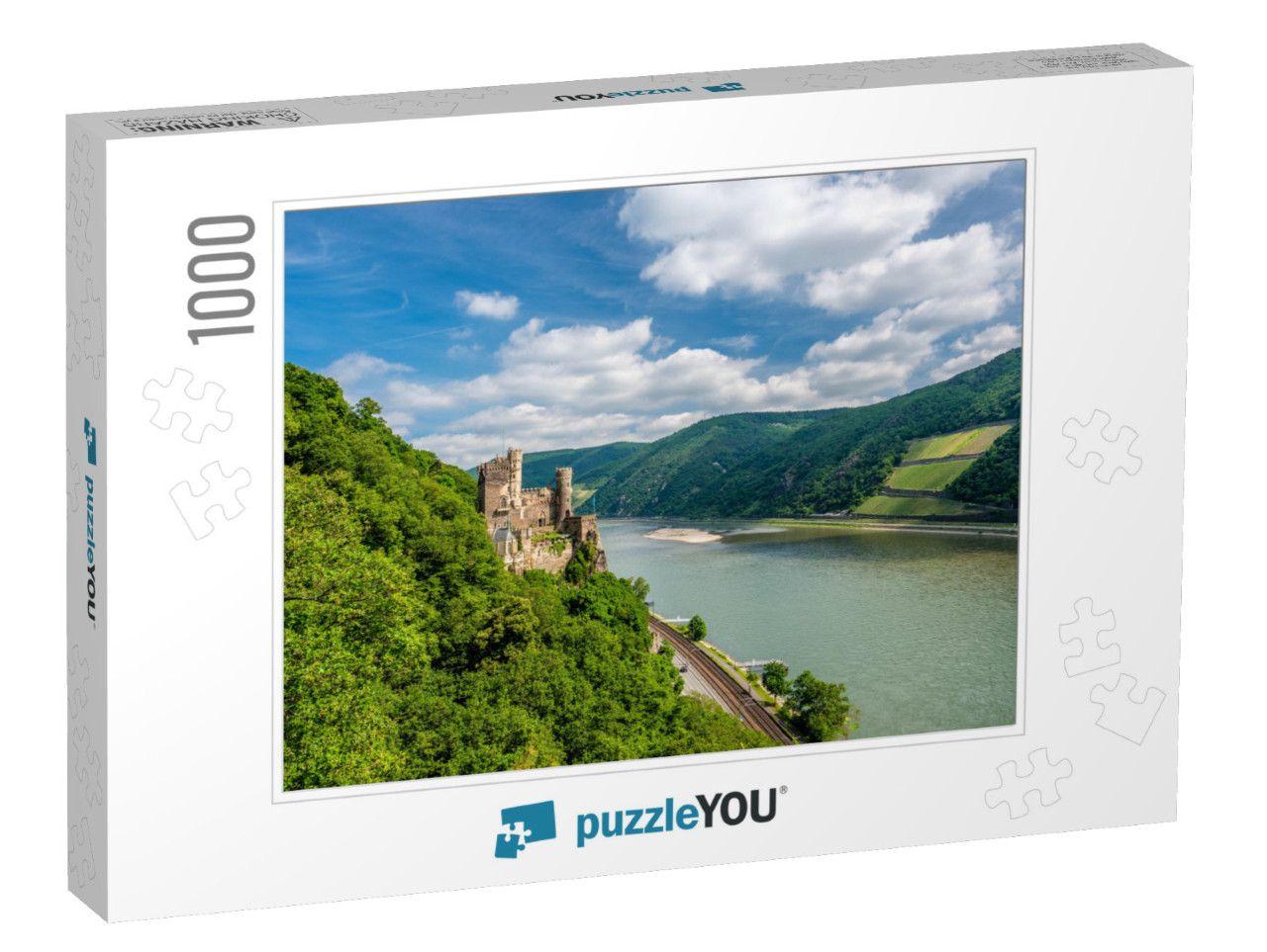 Rheinstein Castle At Rhine Valley Rhine Gorge in Germany... Jigsaw Puzzle with 1000 pieces