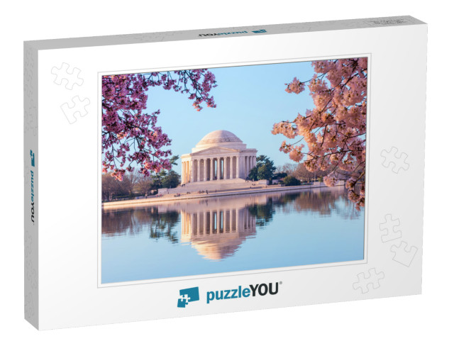 Sun Rising Illuminates the Jefferson Memorial & Tidal Bas... Jigsaw Puzzle