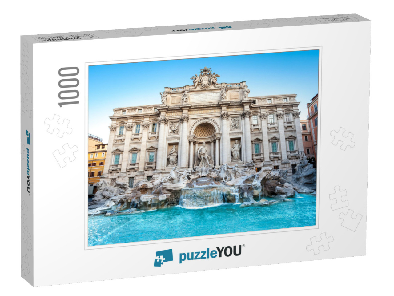 Trevi Fountain in the Morning, Rome, Italy. Rome Baroque... Jigsaw Puzzle with 1000 pieces