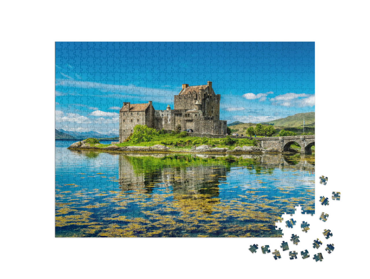 Eilean Donan Castle During a Warm Summer Day - Dornie, Sc... Jigsaw Puzzle with 1000 pieces