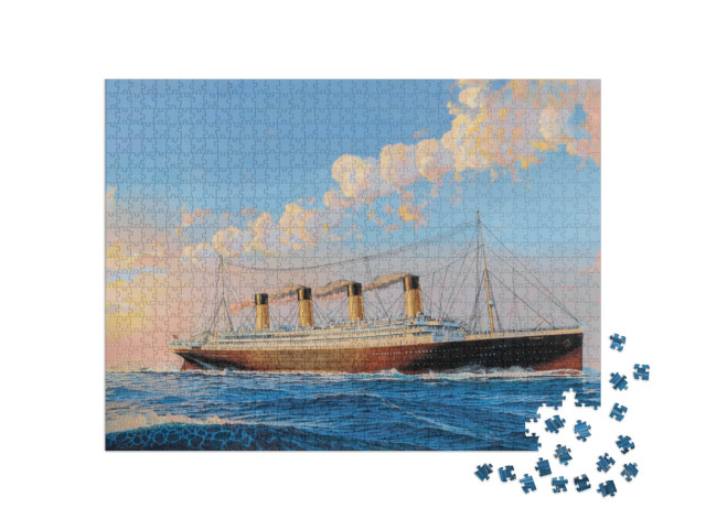 Titanic Sunrise on the morning of April 11th, 1912 Jigsaw Puzzle with 1000 pieces