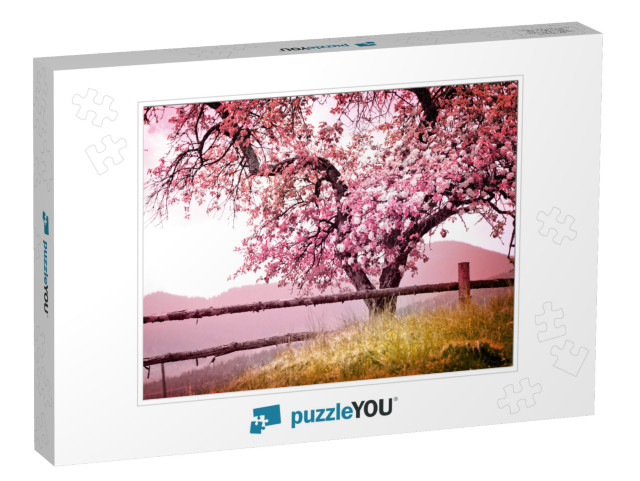 Blossom Tree Over Nature Background/ Spring Flowers/Sprin... Jigsaw Puzzle