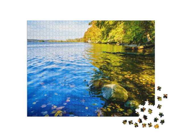 Scenic View of the Connecticut River in Fall. Gillette Ca... Jigsaw Puzzle with 1000 pieces