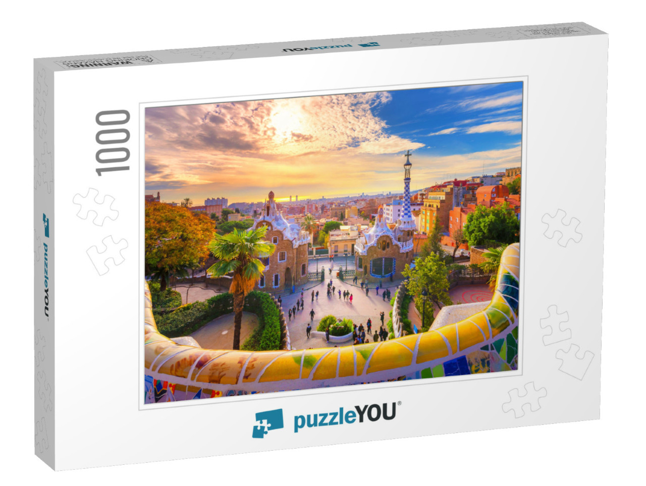 View of the City from Park Guell in Barcelona, Spain... Jigsaw Puzzle with 1000 pieces