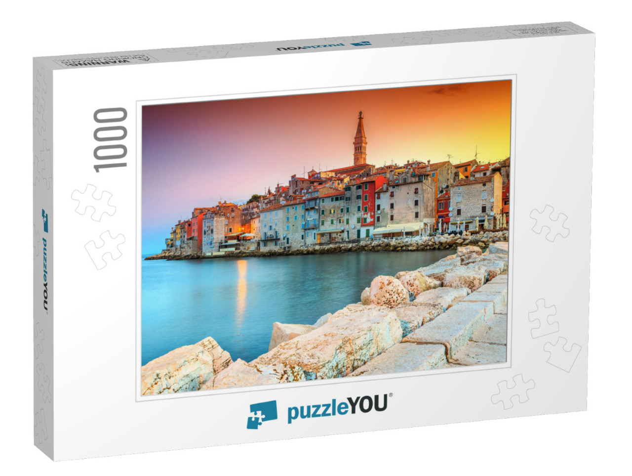 Stunning Romantic Old Town of Rovinj with Colorful Buildi... Jigsaw Puzzle with 1000 pieces