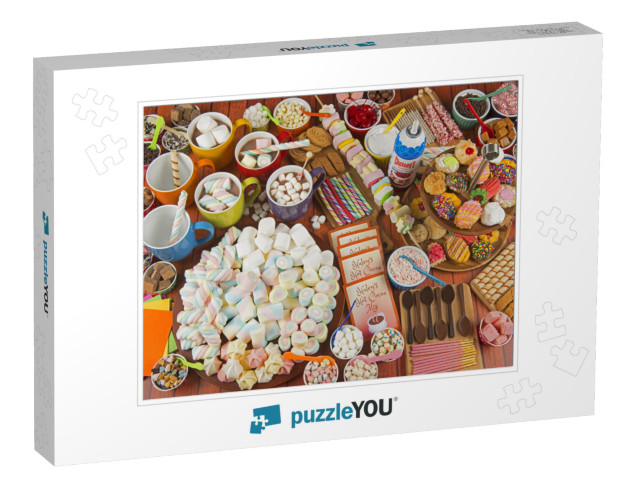 Hot Chocolate Buffet Photo Collage Jigsaw Puzzle