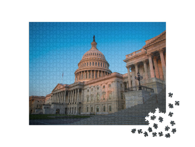 Sunrise Over the Capital Building in Washington Dc... Jigsaw Puzzle with 1000 pieces