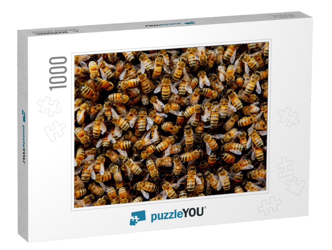 Swarming Bee Colony Congregating Around Their Queen... Jigsaw Puzzle with 1000 pieces