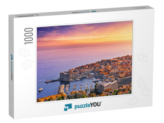 Sunset in Dubrovnik... Jigsaw Puzzle with 1000 pieces