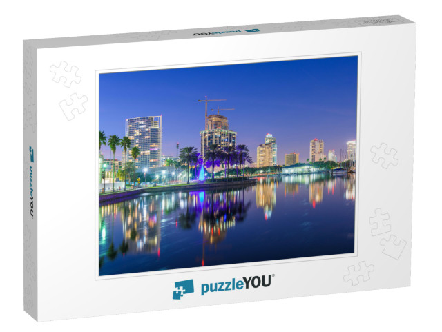 St. Petersburg, Florida, USA Downtown City Skyline At Twil... Jigsaw Puzzle