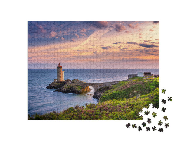 Lighthouse Phare Du Petit Minou in Plouzane, Fort Du Peti... Jigsaw Puzzle with 1000 pieces