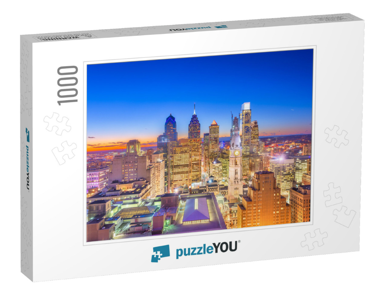 Philadelphia, Pennsylvania, USA Downtown City Skyline Roof... Jigsaw Puzzle with 1000 pieces