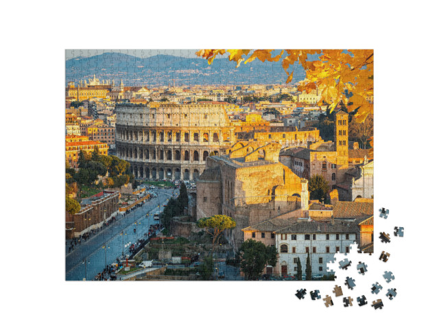 View on Colosseum in Rome, Italy... Jigsaw Puzzle with 1000 pieces