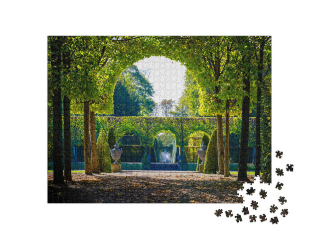 Green Trees in Schwetzingen Palace Garden, Baden Wuerttem... Jigsaw Puzzle with 1000 pieces