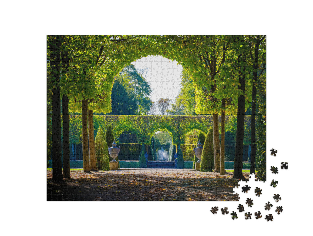 Green Trees in Schwetzingen Palace Garden, Baden Wuerttem... Jigsaw Puzzle with 1000 pieces