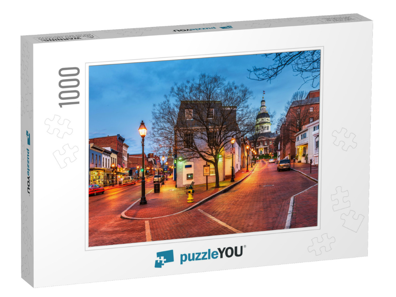 Annapolis, Maryland, USA Downtown Cityscape on Main Street... Jigsaw Puzzle with 1000 pieces