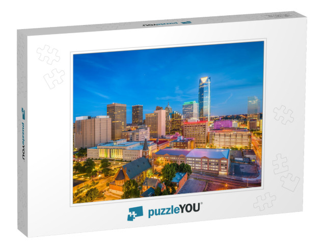 Oklahoma City, Oklahoma, USA Downtown Skyline At Twilight... Jigsaw Puzzle