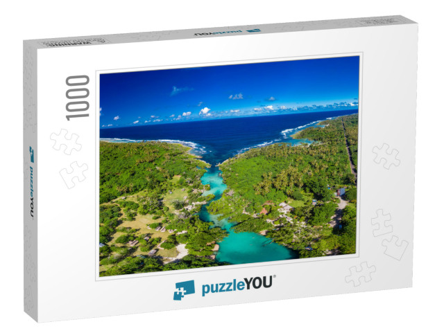 Drone View of the Blue Lagoon, Port Vila, Efate, Vanuatu... Jigsaw Puzzle with 1000 pieces