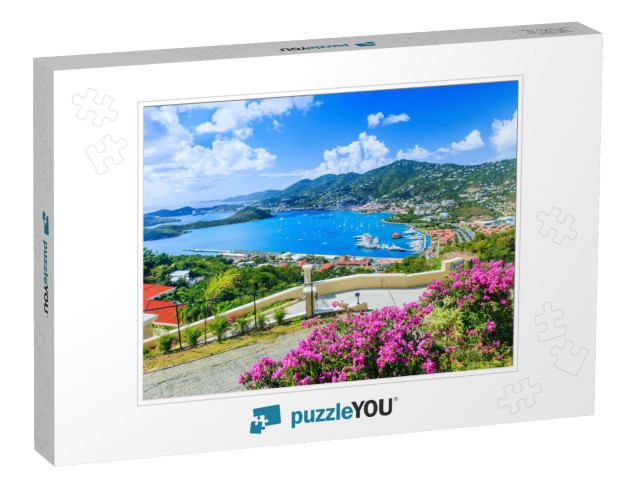 Caribbean, St Thomas Us Virgin Islands. Panoramic View... Jigsaw Puzzle