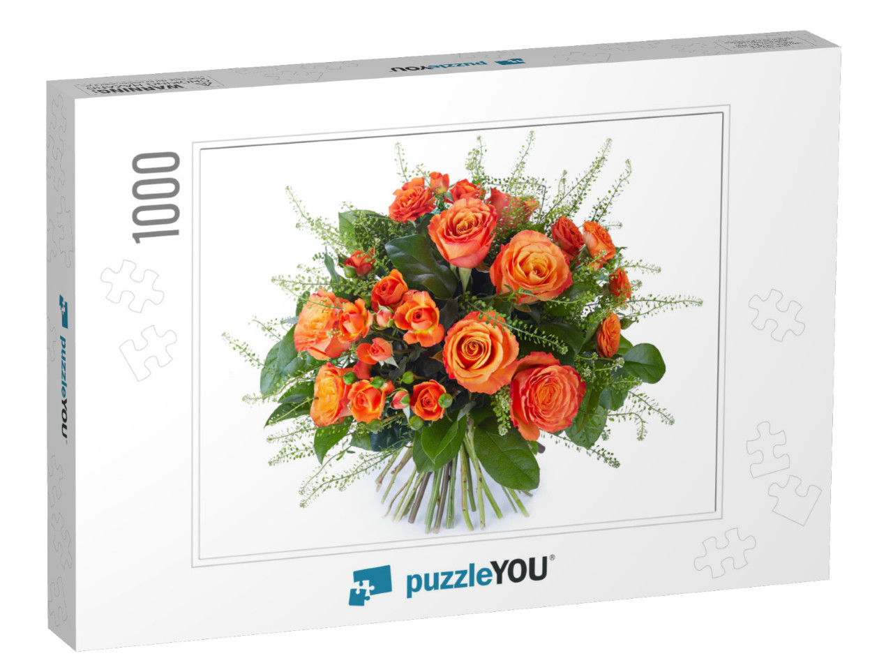 Wedding Bouquet Isolated on White. Fresh, Lush Bouquet of... Jigsaw Puzzle with 1000 pieces