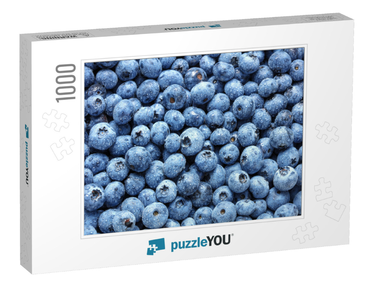 Top View of Fresh Wet Blueberry Fruits as Textured Backgr... Jigsaw Puzzle with 1000 pieces