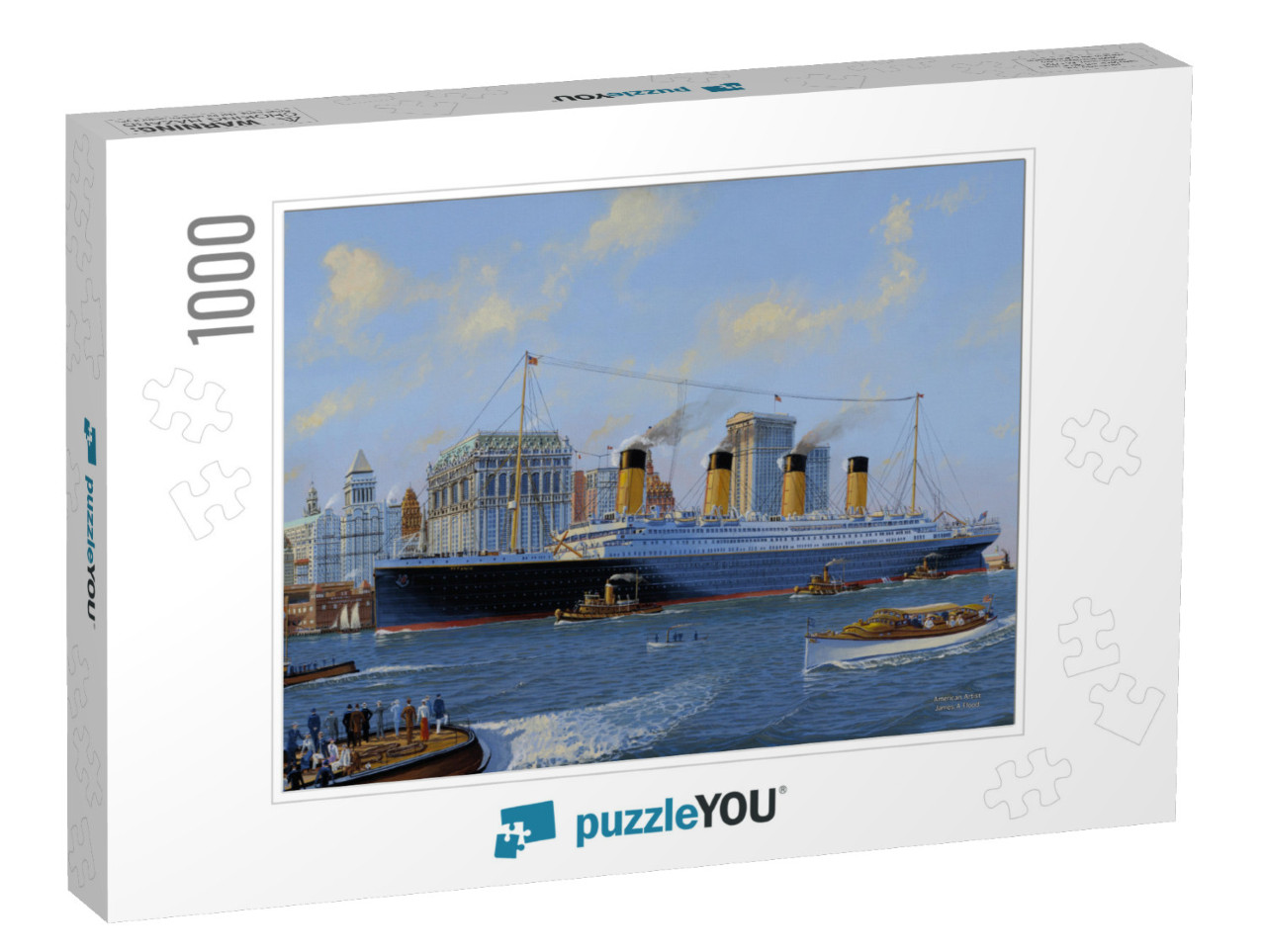 RMS Titanic Passing Lower Manhattan, What-If #2 Jigsaw Puzzle with 1000 pieces