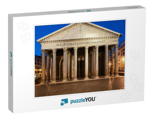 Pantheon At Night, Rome - Italy... Jigsaw Puzzle