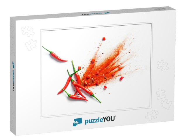 Chili, Red Pepper Flakes & Chili Powder Burst... Jigsaw Puzzle