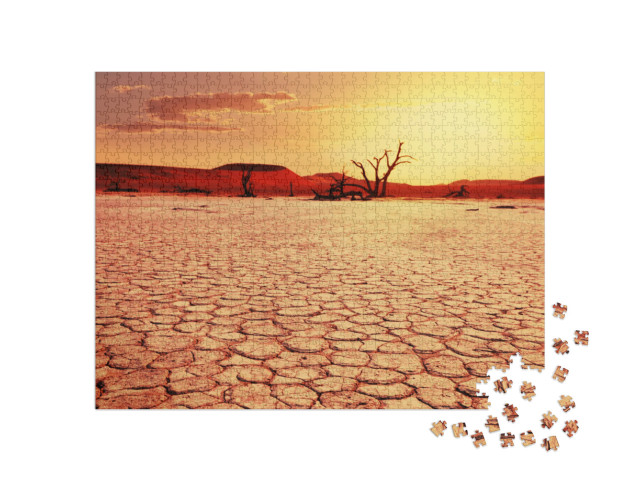 Dead Valley in Namibia... Jigsaw Puzzle with 1000 pieces