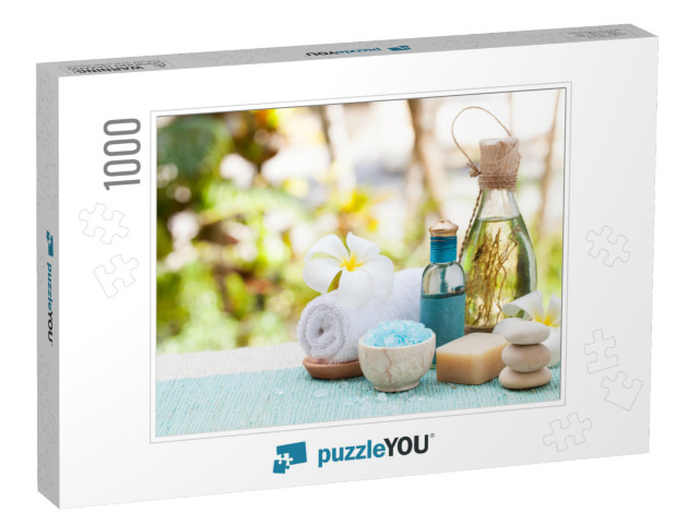 Spa & Wellness Massage Setting Still Life with Essential... Jigsaw Puzzle with 1000 pieces