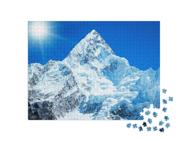 Mountain Peak Everest. Highest Mountain in the World. Nat... Jigsaw Puzzle with 1000 pieces