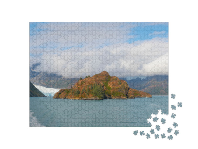 An Island Near Aialik Glacier on Aialik Bay in Kenai Fjor... Jigsaw Puzzle with 1000 pieces