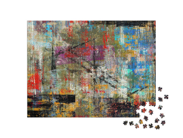 Hand Painted Abstract Background... Jigsaw Puzzle with 1000 pieces