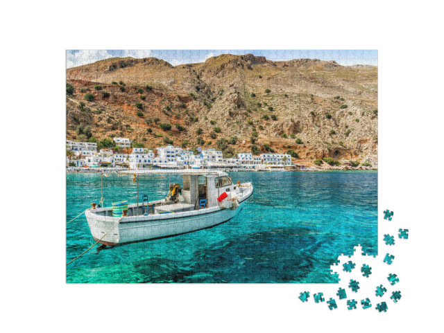 Greece, Crete, Loutro... Jigsaw Puzzle with 1000 pieces