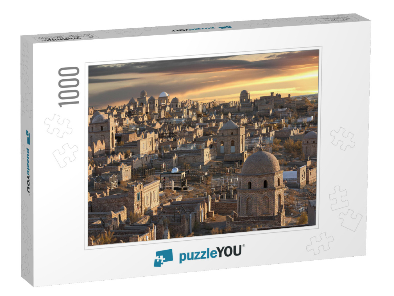 Mizdakhan Cemetery At the Sunset, in Nukus, Uzbekistan... Jigsaw Puzzle with 1000 pieces