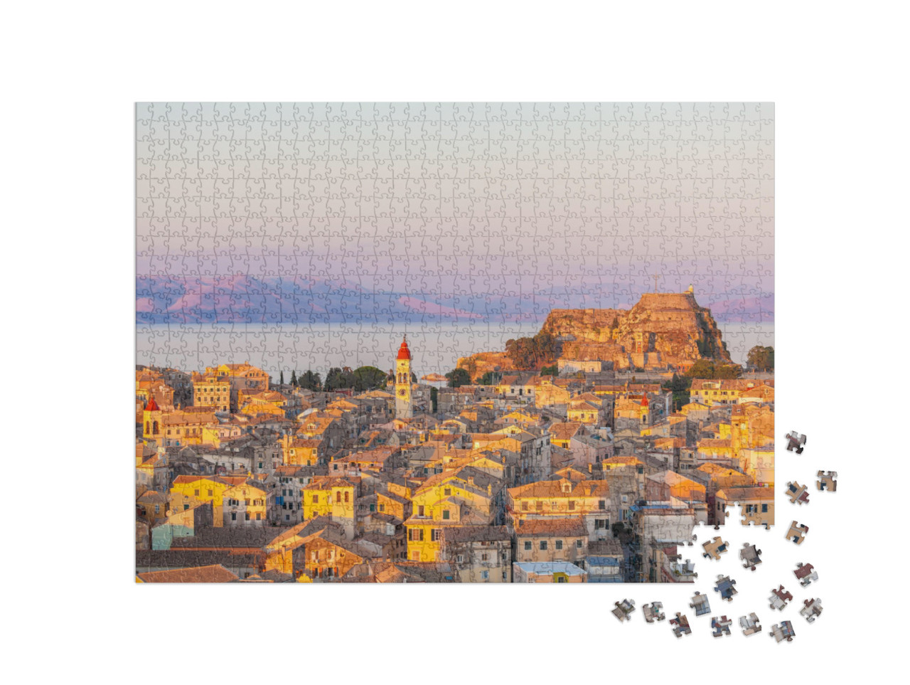 Aerial View from New Fortress on the City Before Sunset... Jigsaw Puzzle with 1000 pieces